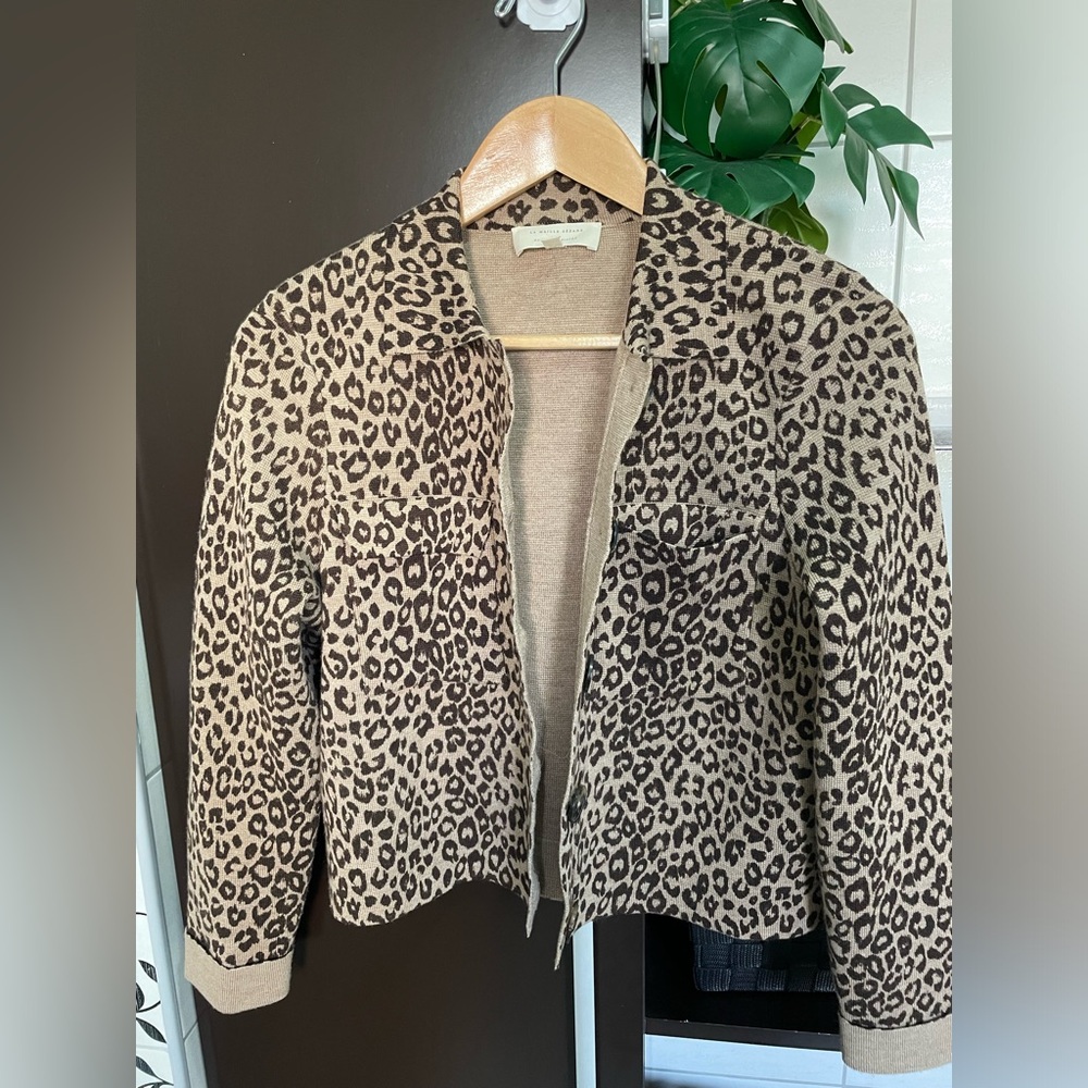 Sezane Betty Cardigan Leopard XS